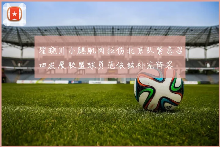 翟晓川小腿肌肉拉伤北京队紧急召回发展联盟球员范依铭补充阵容